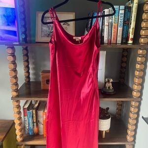 NWOT In Bloom Vibrant Red Satin Dress